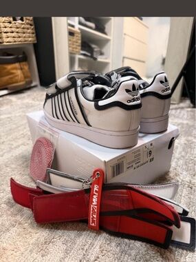 adidas White & Black Men’s Low-Top Sneakers